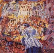 Umberto Boccioni The Noise of the Street Enters the House Sweden oil painting artist